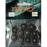 Груз ушастый рыбацкий, таблетка (эксцентрик) цвет Silvereyes Black, 10шт в уп., вес 12г
